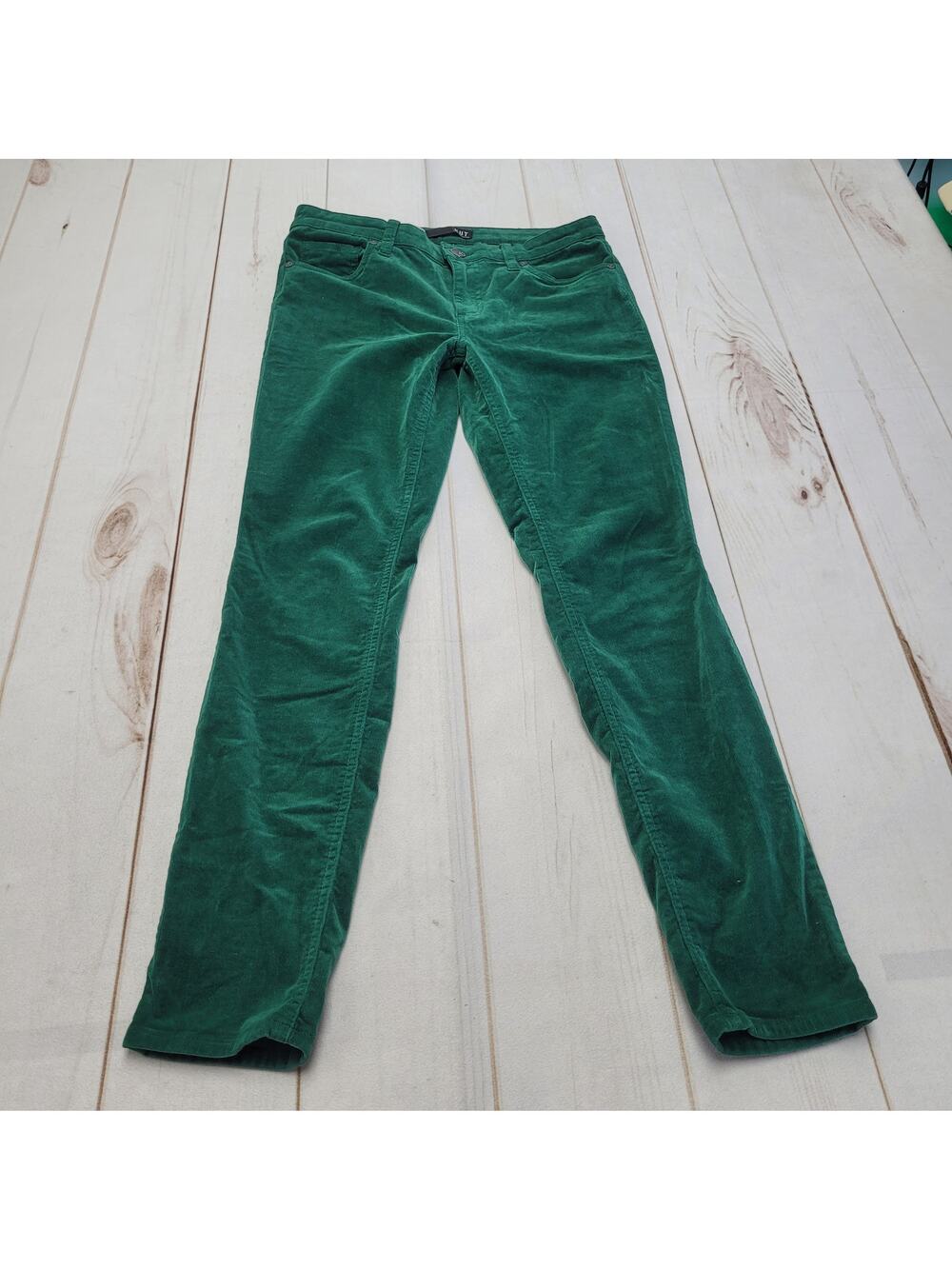 Kut Mia Toothpick skinny jeans emerald green corduroy twee 6
